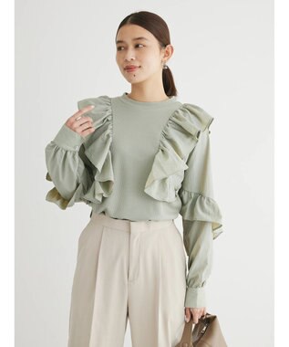 Green Parks ・ＳＵＧＡＲ　ＳＰＯＯＮ　ラッフルキリカエプルオーバー