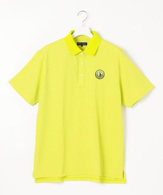 23区GOLF 【MEN/キングサイズ】ポリエステルサッカー 半袖ポロシャツ 黄緑系