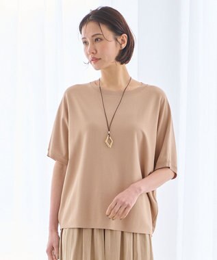 自由区 【好評につき新色追加・9色展開・洗える・XSサイズあり】クレープストレッチドルマン ニット キャメル系