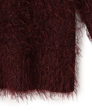 BEIGE， WERNER / ファンシーヤーンヘアリーニットプルオーバー Bordeaux