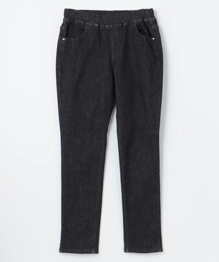 ANY 【ウエストゴム/ストレッチ】ウルトライージーデニムパンツ ブラック