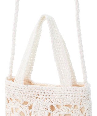 Green Parks ＯＴＯ．ＨＡ．　クロシェパッチワークショルダーバッグ White