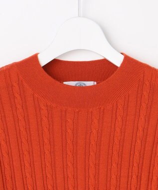 J.PRESS LADIES KNIT BASIC クルーネック ニット オレンジ系