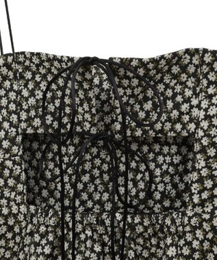 Green Parks ジャガードキャミワンピース Flower Black