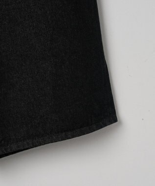 WEGO 【ウエストゴム/手洗い可】デニムバギーショーツ ブラック