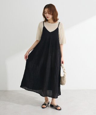 Green Parks Ｉ　ボリュームキャミワンピース Black