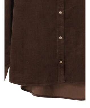 CRAFT STANDARD BOUTIQUE コーデュロイバンドカラーシャツ Brown