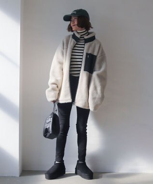 WEGO 【2025年秋冬新作アイテム/ユニセックス着用ITEM/SMLサイズ展開】ボアブルゾン ベージュ