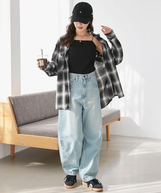 WEGO 【カップ付きインナー】なちゅ盛れカップインキャミ ブラック