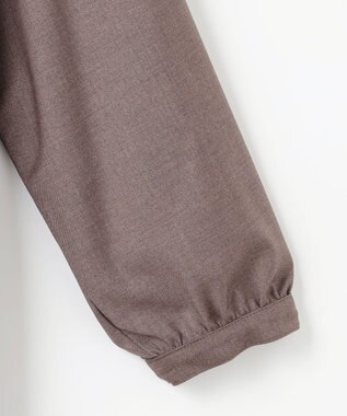 J.PRESS LADIES L 【洗える】T/Rウォッシャブルギャバ バンドカラー ワンピース モカ系