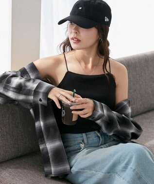 WEGO 【カップ付きインナー】なちゅ盛れカップインキャミ ブラック