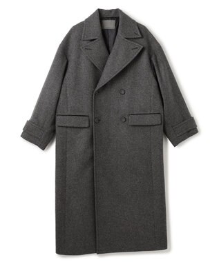 uncrave ライトメルトン ロングチェスターコート チャコール