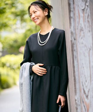 #Newans 【洗濯機可】オールシーンジップドレス ブラック