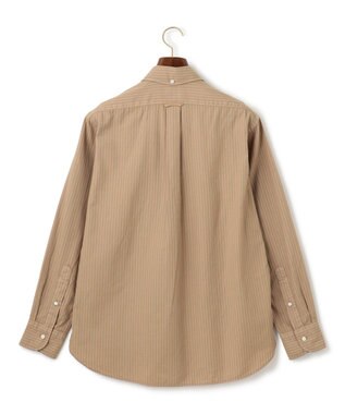 J.PRESS MEN 【大人気バックブル】オックスフォードストライプ チェック ガーメントダイ シャツ ベージュ系1