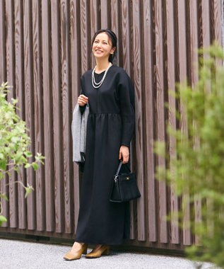 #Newans 【洗濯機可】オールシーンジップドレス ブラック