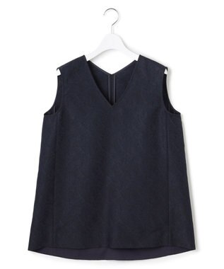 23区 【一部店舗限定/洗える】リネンライクジャカード セットアップ ネイビー系