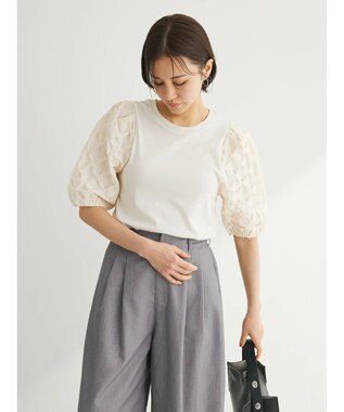 Green Parks ・ＳＵＧＡＲ　ＳＰＯＯＮ　フハクドットスリーブＴＥＥ Ivory