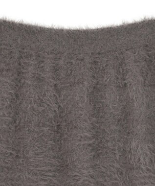 Green Parks シャギーニットスカート Charcoal Gray