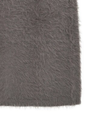 Green Parks シャギーニットスカート Charcoal Gray