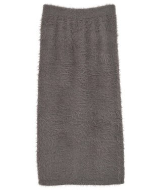 Green Parks シャギーニットスカート Charcoal Gray