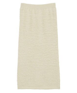 Green Parks シャギーニットスカート Ivory