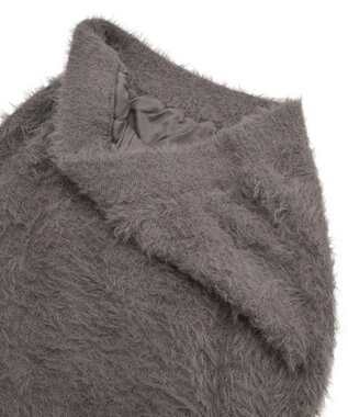 Green Parks シャギーニットスカート Charcoal Gray