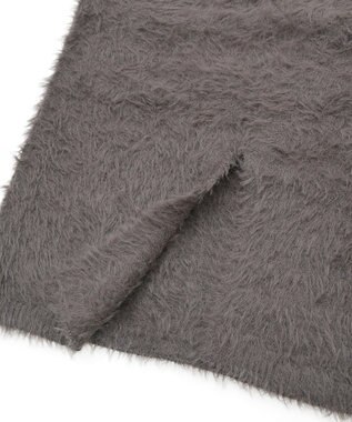 Green Parks シャギーニットスカート Charcoal Gray