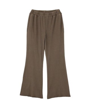 earth music&ecology ピグメントリブフレアパンツ Brown