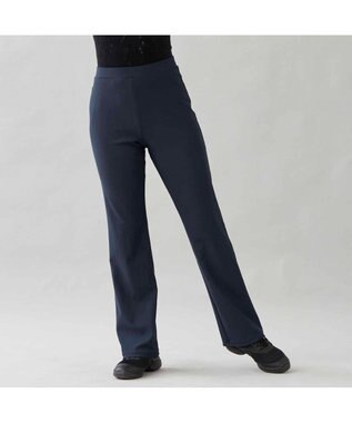 Chacott デニム調ブーツカットパンツ ネイビー