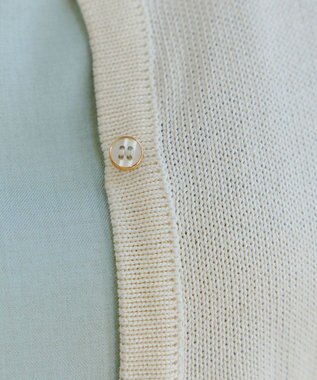 Tiaclasse 【洗える】メッシュ編みスリーブカーディガン アイボリー