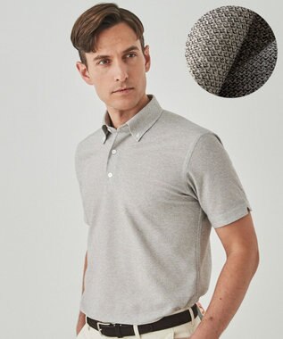 麻混・襟しっかり【洗える/通気性】ノルマンディーリネン ボタンダウンポロシャツ(25年モデル)