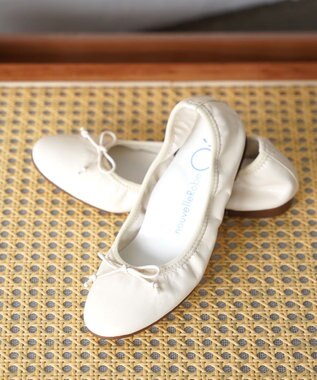 nouvelleRobe Oū 新色追加【本革・高反発】Round ラウンドトゥ バレエシューズ ホワイト