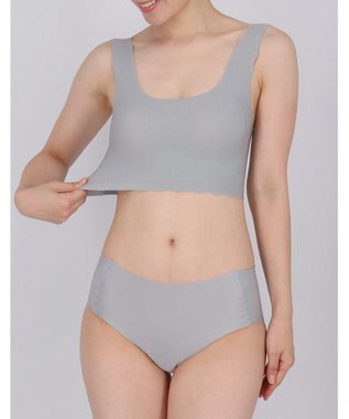 WACOAL 【GOCOCi ゴコチ】 ノンワイヤーブラ ハーフトップ まるでつけていないような着ごこち ムレにくい フラット仕上げ ホックなし CGG510 /ワコール チャコールグレー