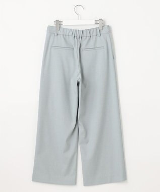 J.PRESS LADIES L 【洗える】シャークスキン セミワイド パンツ グリーン系