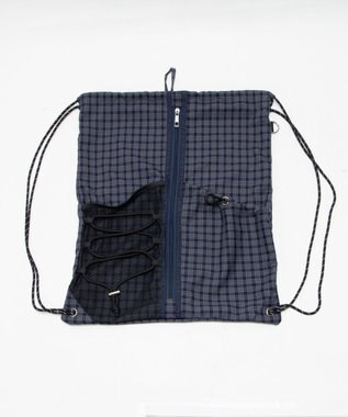 WEGO 【ユニセックス着用ITEM】センターzipナップサック 柄1