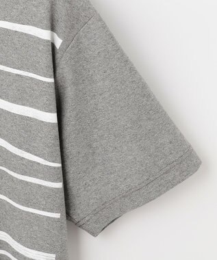JOSEPH ABBOUD MOUNTAIN 【SPACE／UNISEX】スラブプレーティングボーダープリント Tシャツ ライトグレー系2