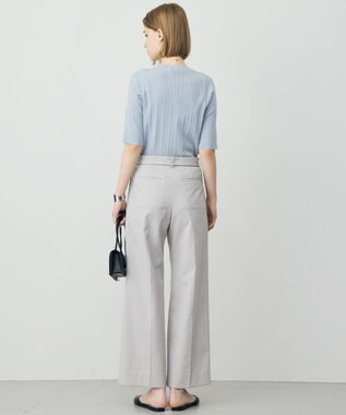 ICB L レースパターン ニット サックスグレー