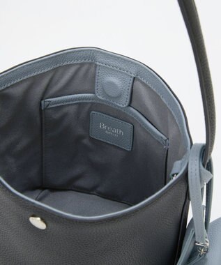 TOPKAPI 【Breath TOPKAPI】DUAL デュアル シュリンクレザー バイカラー 2way ワンハンドル ショルダーバッグ チャーム付き ブラック