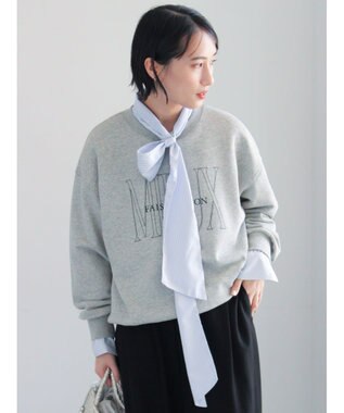 Te chichi 裏毛ロゴプリントスウェット グレー