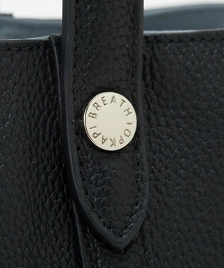 TOPKAPI 【Breath TOPKAPI】DUAL デュアル シュリンクレザー バイカラー 2way ワンハンドル ショルダーバッグ チャーム付き ブラック