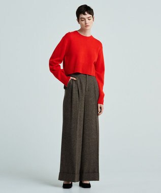 uncrave カシミヤニット（uncrave WHITE） オレンジレッド