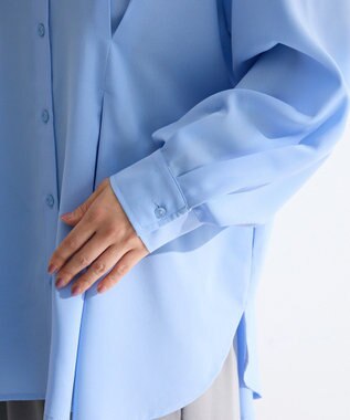 Green Parks ウエストタックシャツチュニック Sax