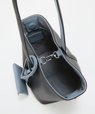 TOPKAPI 【Breath TOPKAPI】DUAL デュアル シュリンクレザー バイカラー 2way ワンハンドル ショルダーバッグ チャーム付き ブラック