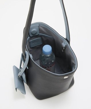 TOPKAPI 【Breath TOPKAPI】DUAL デュアル シュリンクレザー バイカラー 2way ワンハンドル ショルダーバッグ チャーム付き ブラック