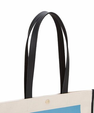 TOPKAPI 【Breath TOPKAPI】サヴィニャック × Breath TOPKAPI アート プリント フラット オーガニックキャンバス トート バッグ オレンジ