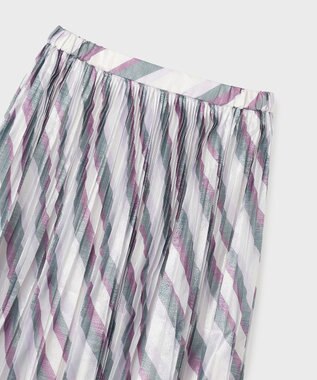 GRACE CONTINENTAL ラメラインプリーツスカート パープル