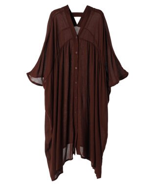 Green Parks Ｉ　レーヨンクレープチュニック Brown