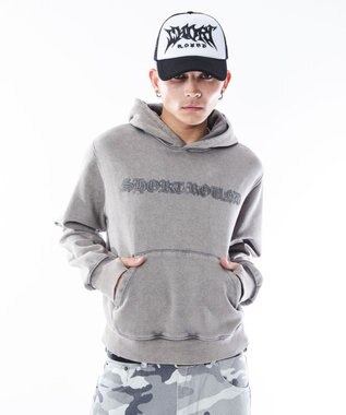 WEGO 【ユニセックス着用ITEM】コンパクトフィットロゴプルパーカー グレー