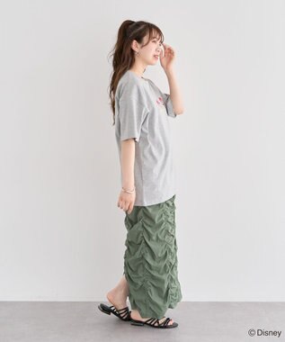 Green Parks シュガーラッシュ　／　クロスステッチ刺繡半袖ＴＥＥ Gray Mixture