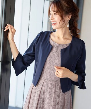 洗える 大人可愛い袖口リボン付きフレアボレロ Tiaclasse L ファッション通販 公式通販 オンワード クローゼット 洗える 大人可愛い袖口リボン付きフレアボレロ Tiaclasse L ファッション通販 公式通販 オンワード クローゼット